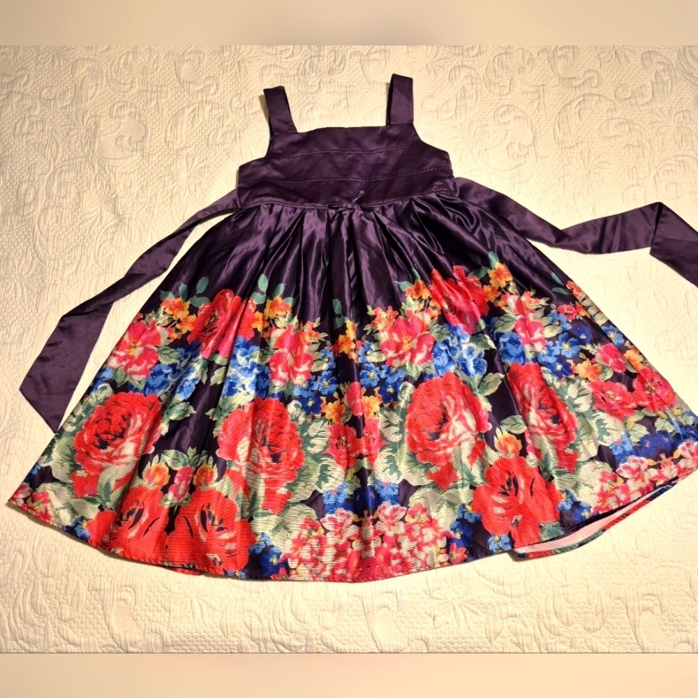 Monsoon girls size 11-12 years purply flowy fully lined sleeveless dress